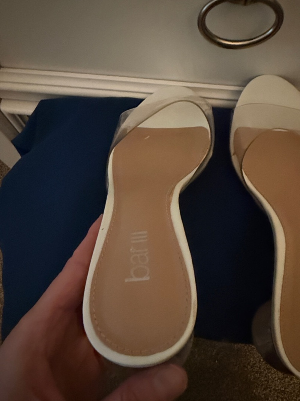 Bar III Clear and White Bubble Heel Slide Sandal - Picture 8 of 9